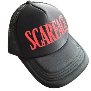 Scarface Big Logo SnapBack Trucker Hat Men’s OS - Streetwear Gangster Urban Punk